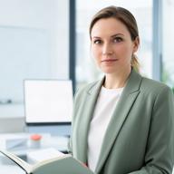 Zinaida Pfauter bei der Entwicklung einer Finanzanalyse an einem Arbeitsplatz in Dorsten